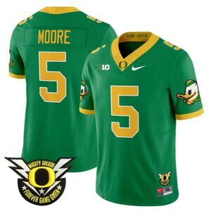 Mens Kids Youths Dante Moore Vapor Jersey Green Stitched